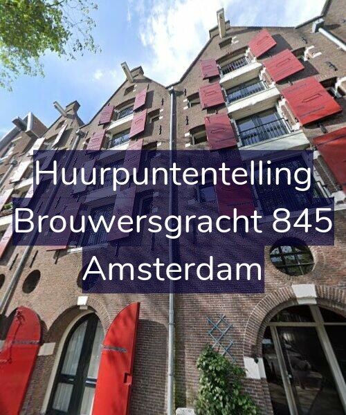 Foto gevel Huurpuntentelling voor Brouwersgracht 845, Amsterdam