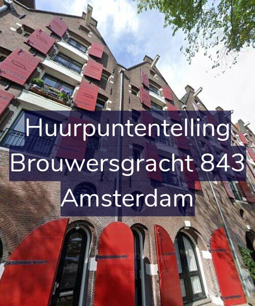 Foto gevel Huurpuntentelling voor Brouwersgracht 843, Amsterdam