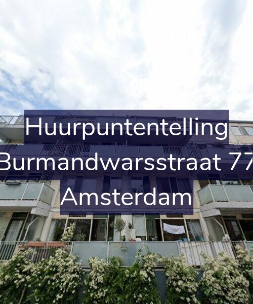 Foto gevel Huurpuntentelling voor Burmandwarsstraat 77, Amsterdam