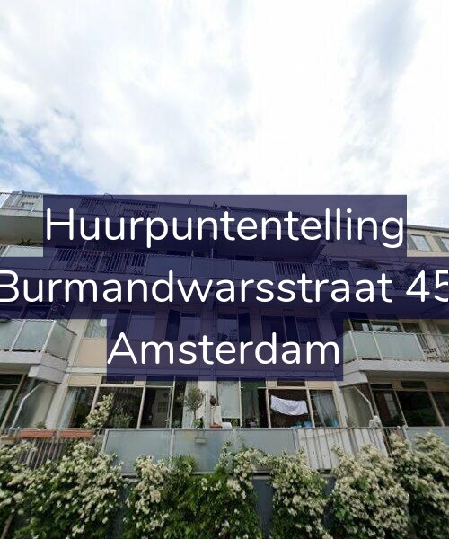 Foto gevel Huurpuntentelling voor Burmandwarsstraat 45, Amsterdam