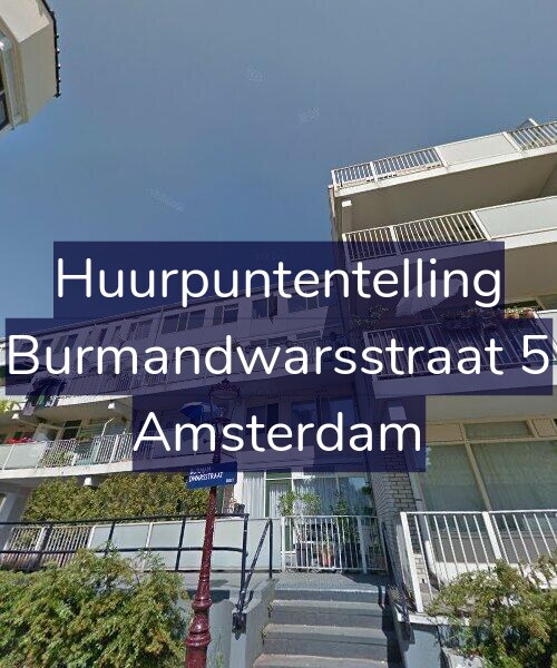 Foto gevel Huurpuntentelling voor Burmandwarsstraat 5, Amsterdam