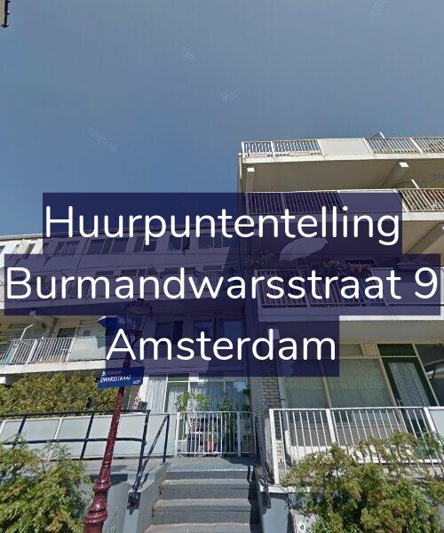 Foto gevel Huurpuntentelling voor Burmandwarsstraat 9, Amsterdam