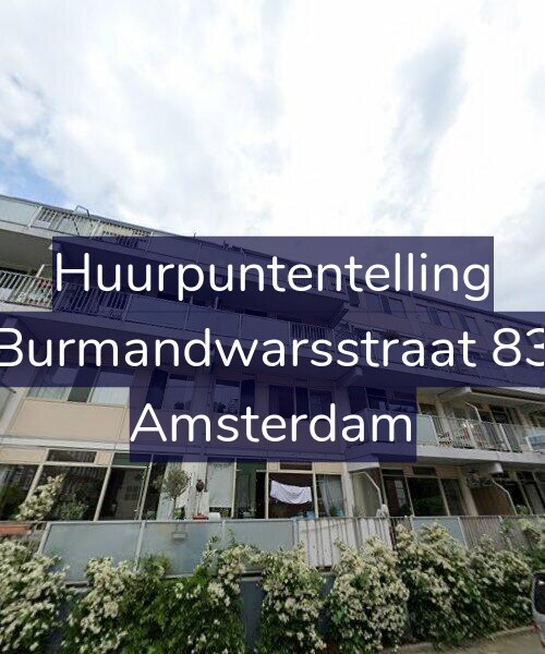 Foto gevel Huurpuntentelling voor Burmandwarsstraat 83, Amsterdam