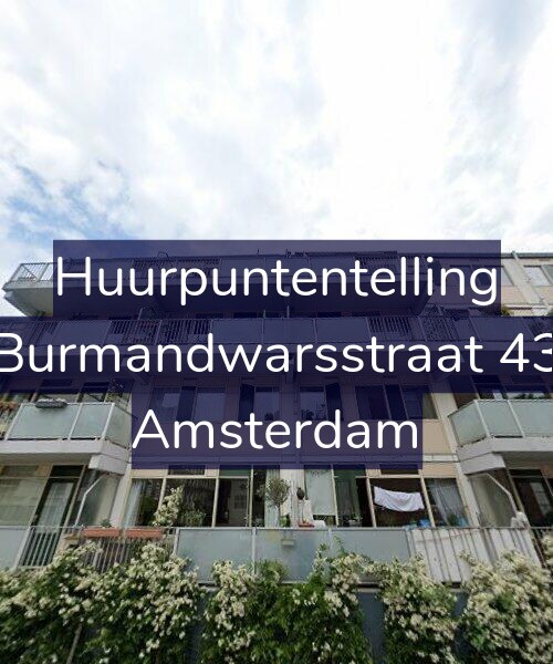 Foto gevel Huurpuntentelling voor Burmandwarsstraat 43, Amsterdam