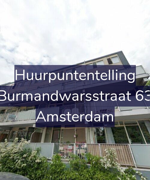 Foto gevel Huurpuntentelling voor Burmandwarsstraat 63, Amsterdam