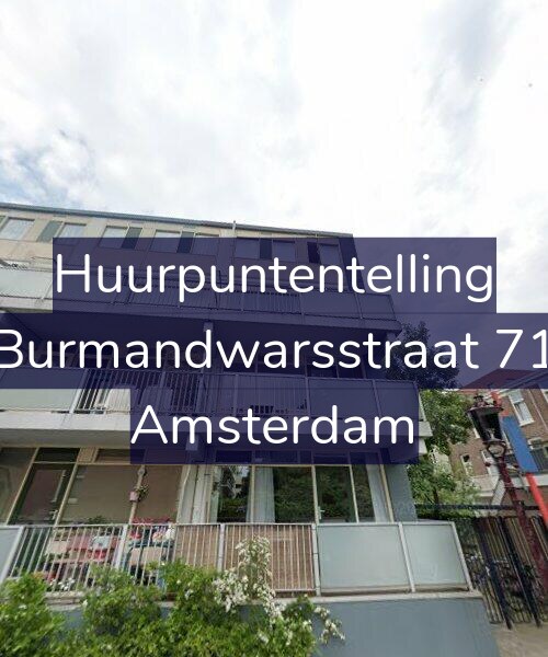Foto gevel Huurpuntentelling voor Burmandwarsstraat 71, Amsterdam