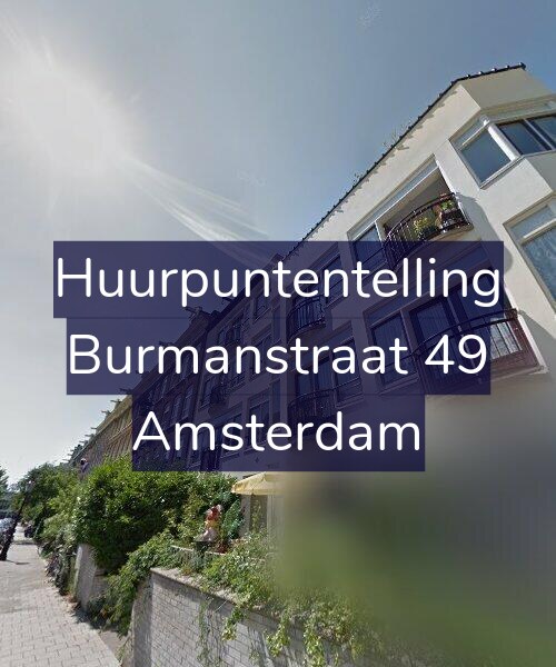 Foto gevel Huurpuntentelling voor Burmanstraat 49, Amsterdam
