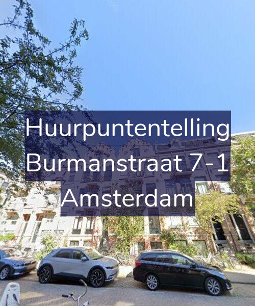 Foto gevel Huurpuntentelling voor Burmanstraat 7-1, Amsterdam