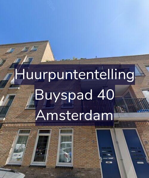 Foto gevel Huurpuntentelling voor Buyspad 40, Amsterdam