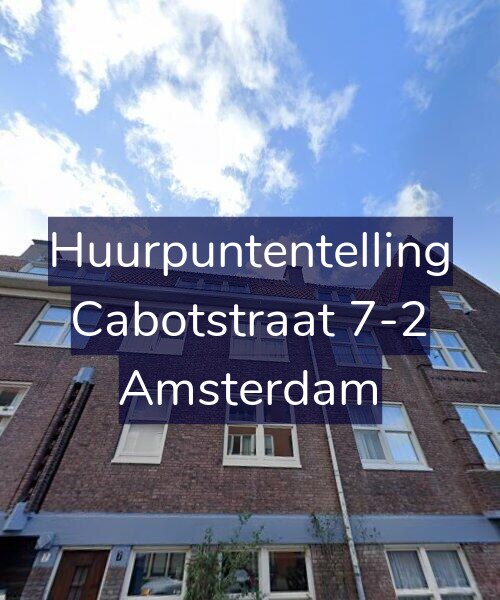 Foto gevel Huurpuntentelling voor Cabotstraat 7-2, Amsterdam