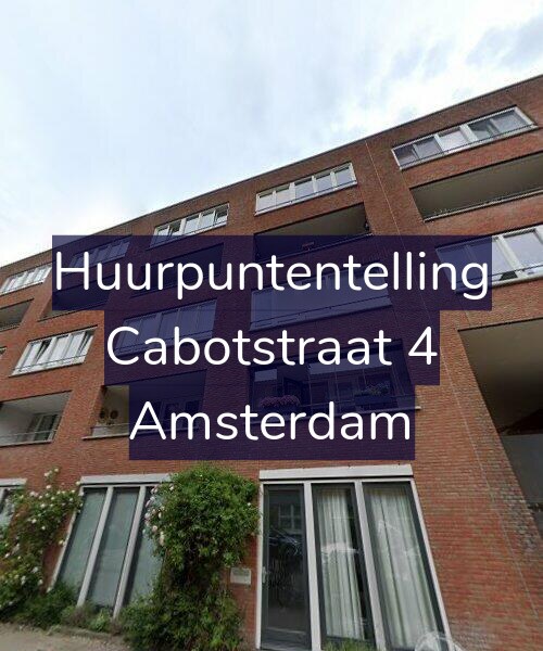 Foto gevel Huurpuntentelling voor Cabotstraat 4, Amsterdam