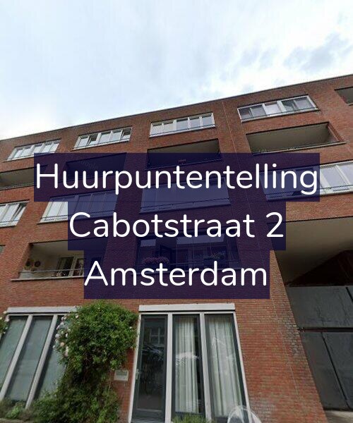 Foto gevel Huurpuntentelling voor Cabotstraat 2, Amsterdam