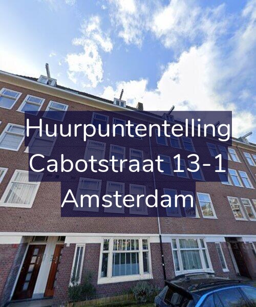 Foto gevel Huurpuntentelling voor Cabotstraat 13-1, Amsterdam