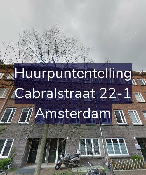 Foto gevel Huurpuntentelling voor Cabralstraat 22-1, Amsterdam