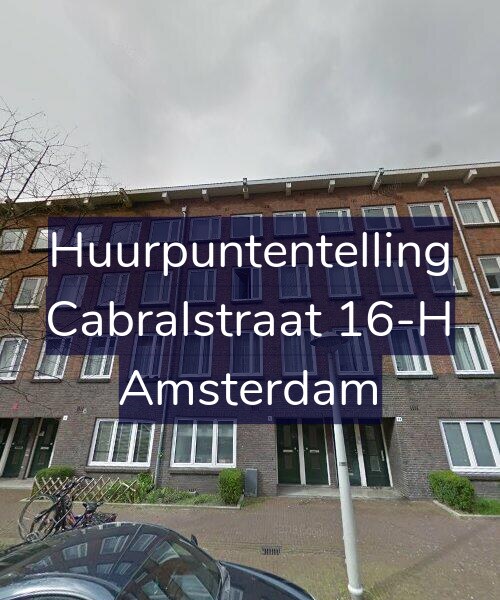 Foto gevel Huurpuntentelling voor Cabralstraat 16-H, Amsterdam