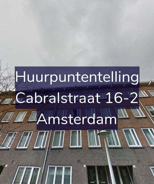 Foto gevel Huurpuntentelling voor Cabralstraat 16-2, Amsterdam