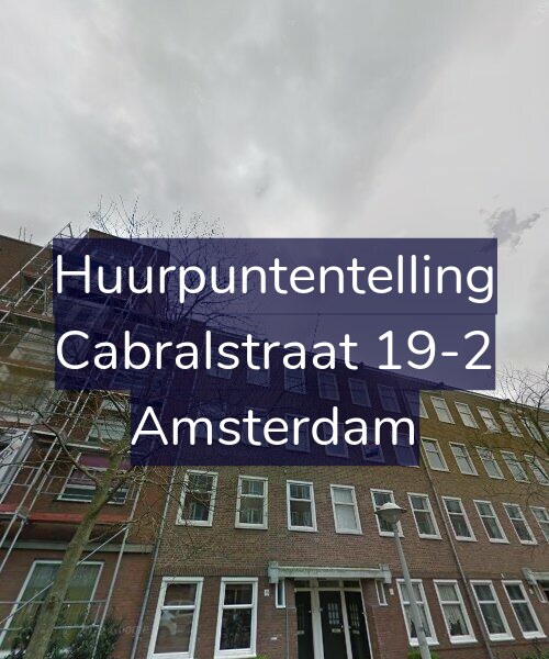Foto gevel Huurpuntentelling voor Cabralstraat 19-2, Amsterdam