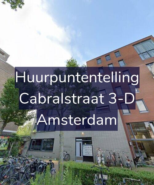 Foto gevel Huurpuntentelling voor Cabralstraat 3-D, Amsterdam