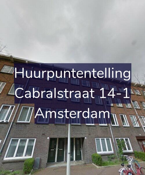 Foto gevel Huurpuntentelling voor Cabralstraat 14-1, Amsterdam