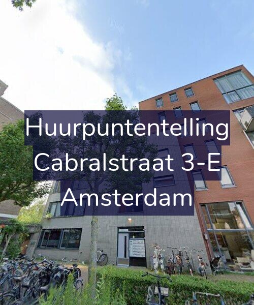 Foto gevel Huurpuntentelling voor Cabralstraat 3-E, Amsterdam