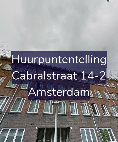 Foto gevel Huurpuntentelling voor Cabralstraat 14-2, Amsterdam