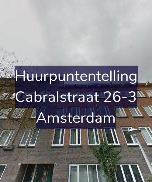 Foto gevel Huurpuntentelling voor Cabralstraat 26-3, Amsterdam