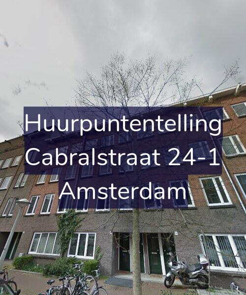 Foto gevel Huurpuntentelling voor Cabralstraat 24-1, Amsterdam
