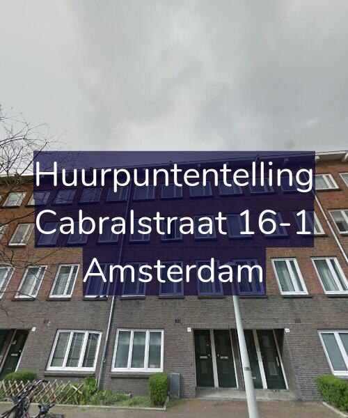 Foto gevel Huurpuntentelling voor Cabralstraat 16-1, Amsterdam