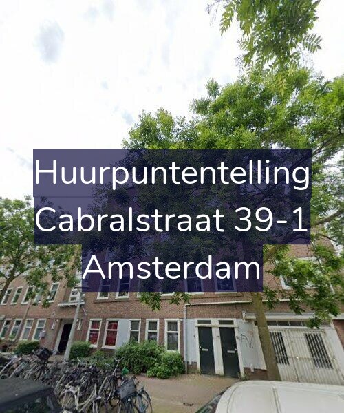 Foto gevel Huurpuntentelling voor Cabralstraat 39-1, Amsterdam