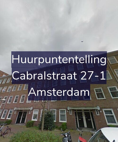 Foto gevel Huurpuntentelling voor Cabralstraat 27-1, Amsterdam