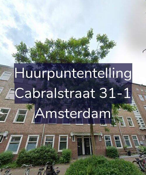 Foto gevel Huurpuntentelling voor Cabralstraat 31-1, Amsterdam