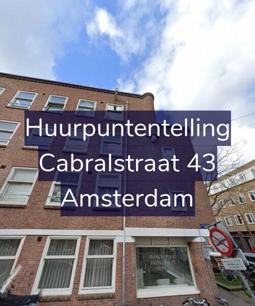 Foto gevel Huurpuntentelling voor Cabralstraat 43, Amsterdam