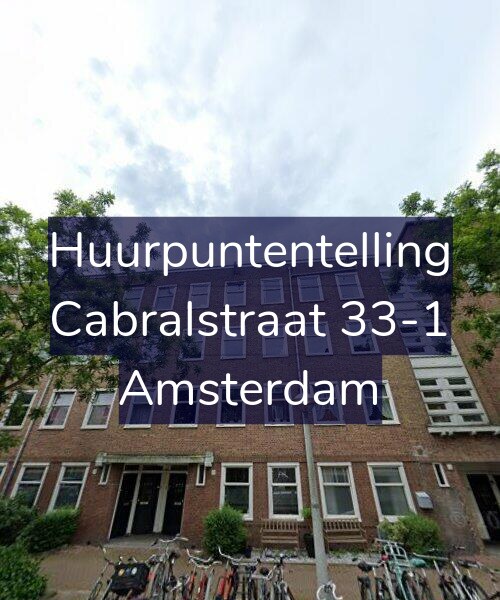 Foto gevel Huurpuntentelling voor Cabralstraat 33-1, Amsterdam