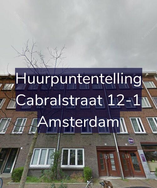 Foto gevel Huurpuntentelling voor Cabralstraat 12-1, Amsterdam