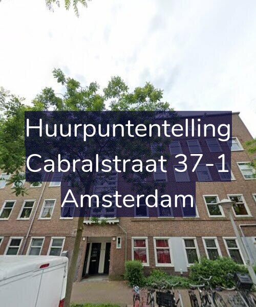 Foto gevel Huurpuntentelling voor Cabralstraat 37-1, Amsterdam