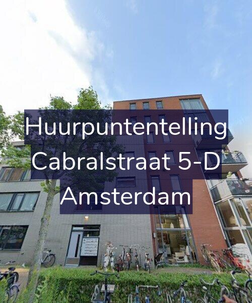 Foto gevel Huurpuntentelling voor Cabralstraat 5-D, Amsterdam