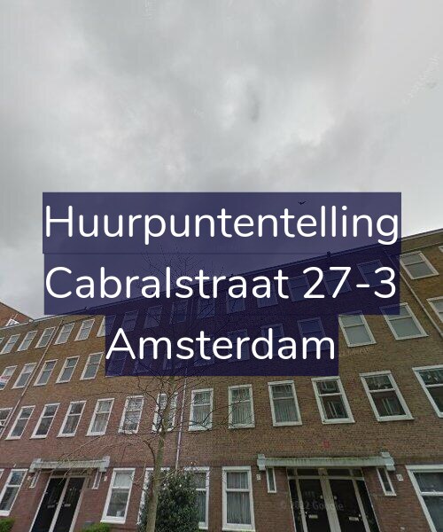 Foto gevel Huurpuntentelling voor Cabralstraat 27-3, Amsterdam