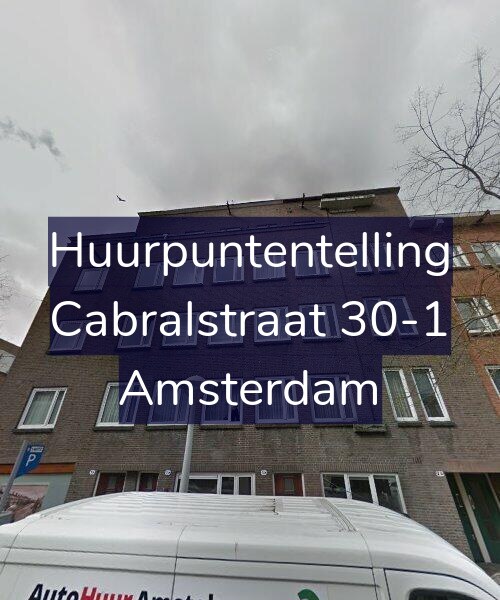 Foto gevel Huurpuntentelling voor Cabralstraat 30-1, Amsterdam