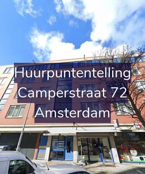 Foto gevel Huurpuntentelling voor Camperstraat 72, Amsterdam