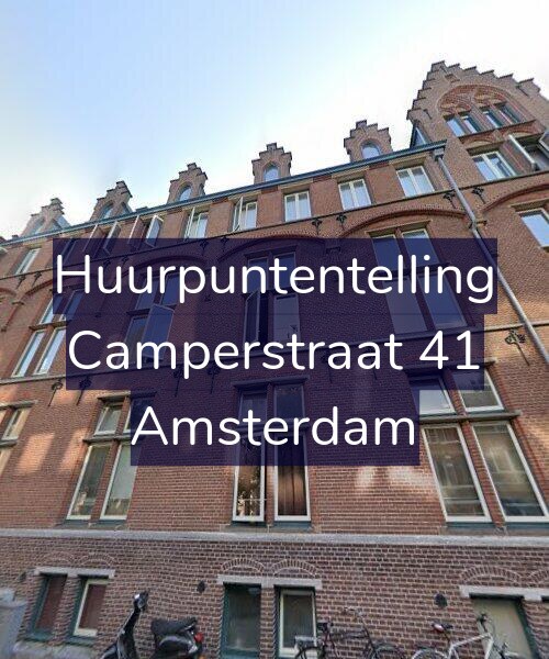Foto gevel Huurpuntentelling voor Camperstraat 41, Amsterdam