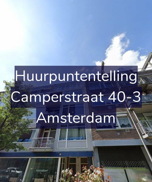 Foto gevel Huurpuntentelling voor Camperstraat 40-3, Amsterdam