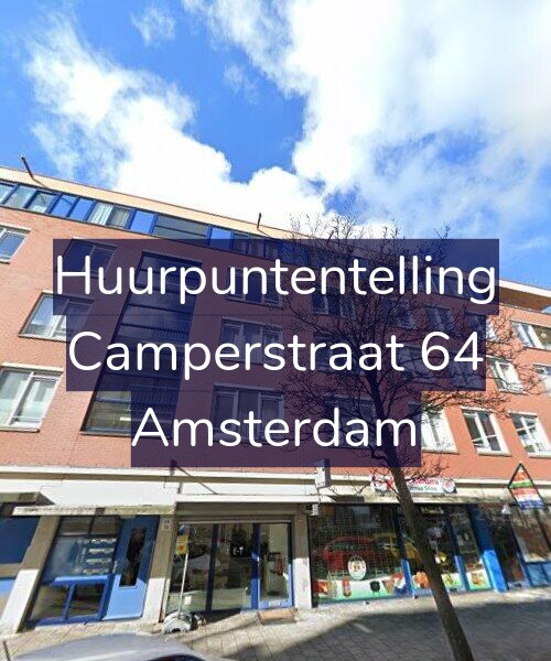 Foto gevel Huurpuntentelling voor Camperstraat 64, Amsterdam