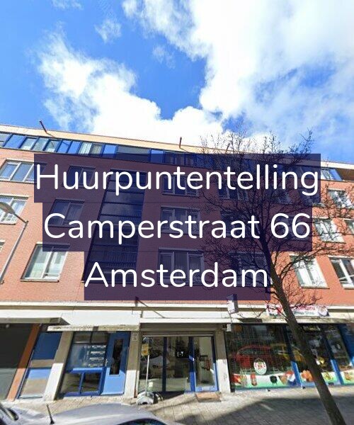 Foto gevel Huurpuntentelling voor Camperstraat 66, Amsterdam