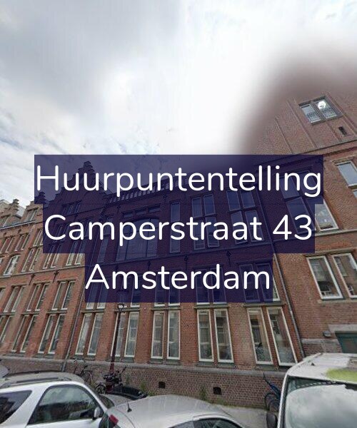 Foto gevel Huurpuntentelling voor Camperstraat 43, Amsterdam