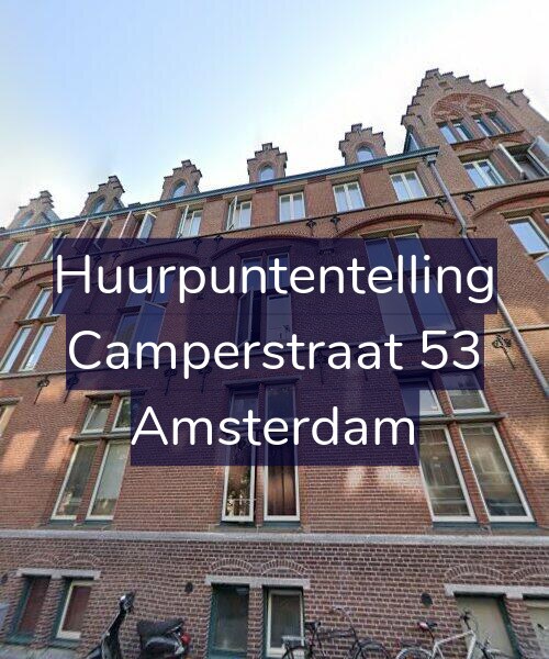 Foto gevel Huurpuntentelling voor Camperstraat 53, Amsterdam