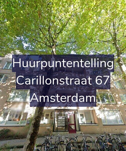 Foto gevel Huurpuntentelling voor Carillonstraat 67, Amsterdam