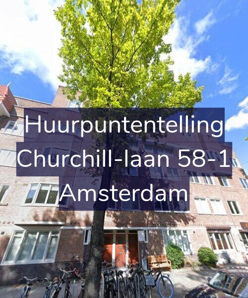 Foto gevel Huurpuntentelling voor Churchill-laan 58-1, Amsterdam