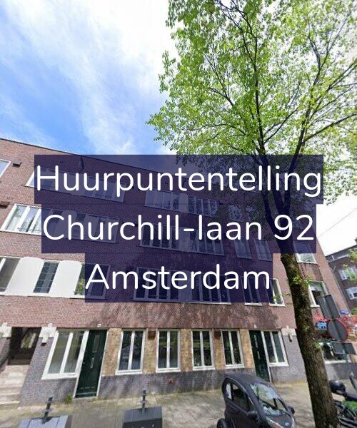 Foto gevel Huurpuntentelling voor Churchill-laan 92, Amsterdam