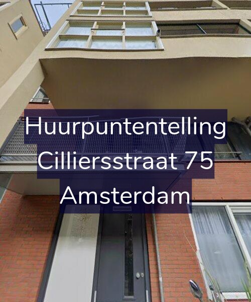 Foto gevel Huurpuntentelling voor Cilliersstraat 75, Amsterdam