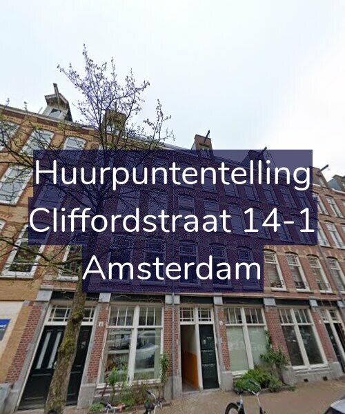 Foto gevel Huurpuntentelling voor Cliffordstraat 14-1, Amsterdam